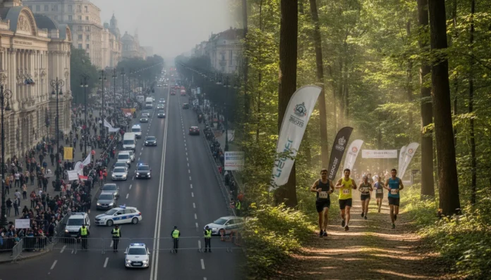 Brigada Rutieră impune restricții de trafic în Capitală pentru adunări publice și un eveniment sportiv în pădurea Băneasa