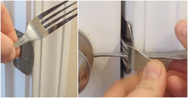 Cum să faceţi o încuietoare eficientă pentru uşă dintr-o furculiţă