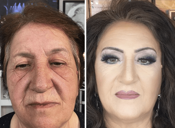 Acest Make Up Artist reuşeşte să îşi întinerească clinetele cu până la 30 de ani datorită machiajului reuşit.